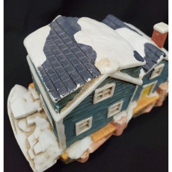 Franks Winter Tyme lake river BOAT HOUSE Christmas Village small building 4"high - Picture 5 of 7